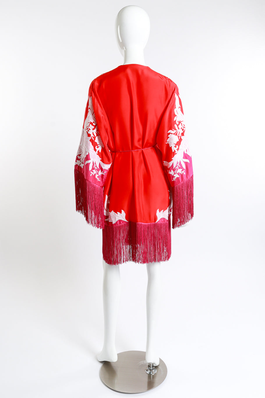 Ungaro Embroidered Floral Fringe Jacket back on mannequin @recess la